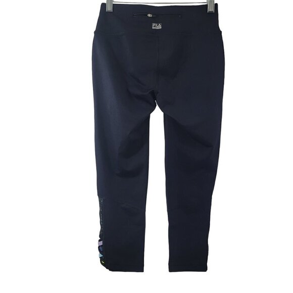 Fila Sport Live In Motion Women’s Size XS Black Yoga Capri Athletic Leggings - Picture 10 of 15